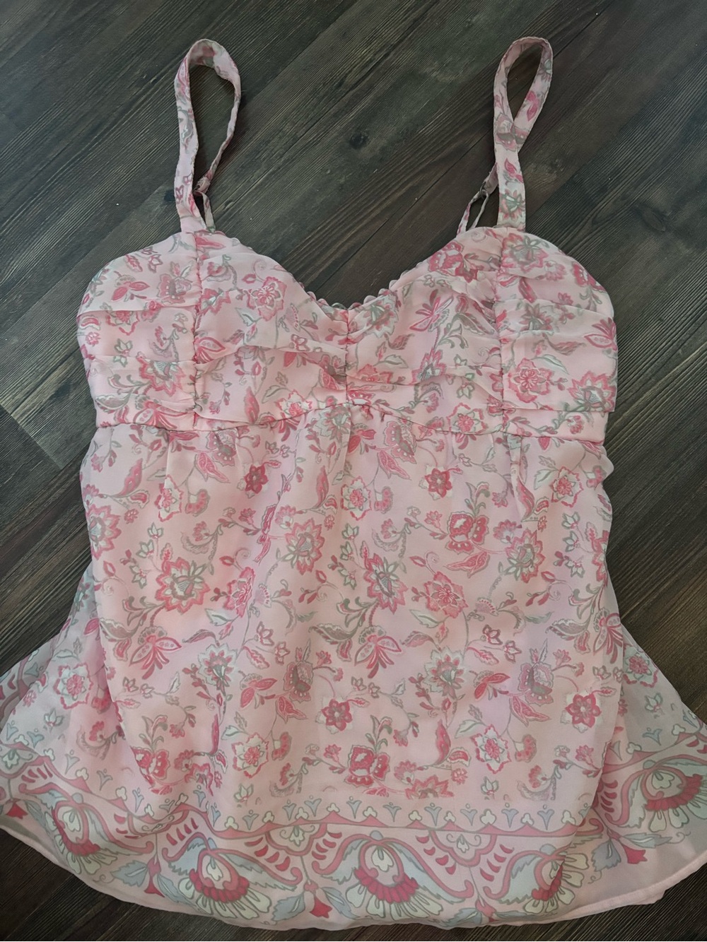 Hollister Pink floral babydoll top